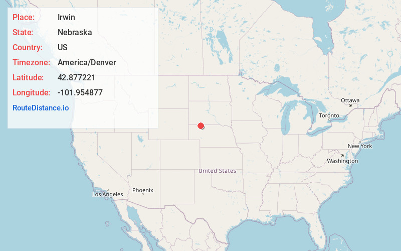 Map of Irwin