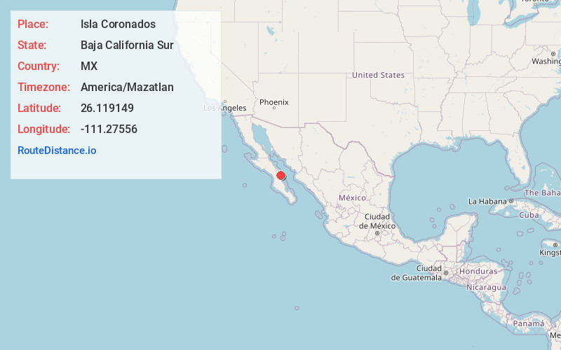 Map of Isla Coronados