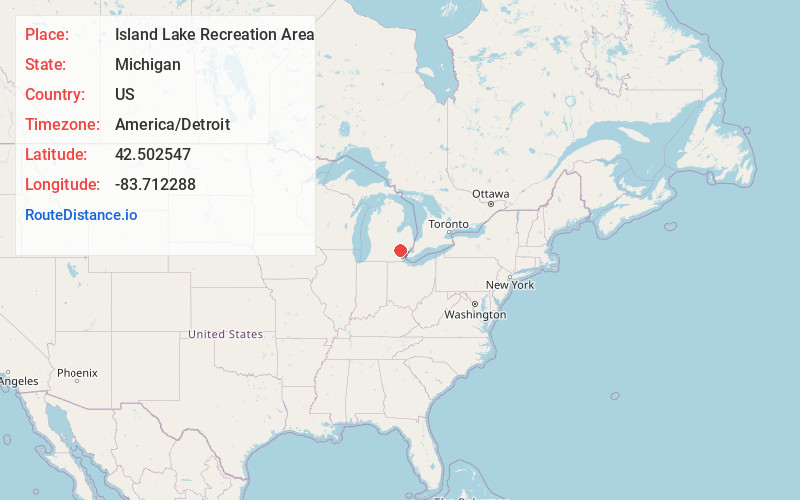 Map of Island Lake Recreation Area