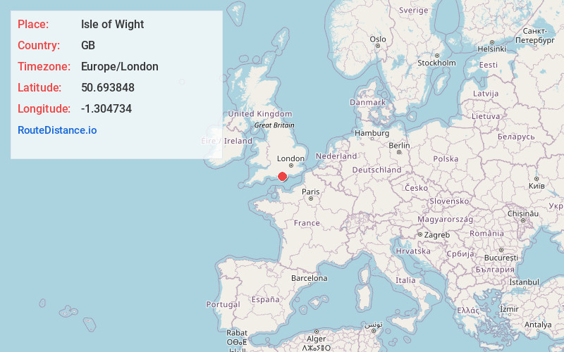 Map of Isle of Wight