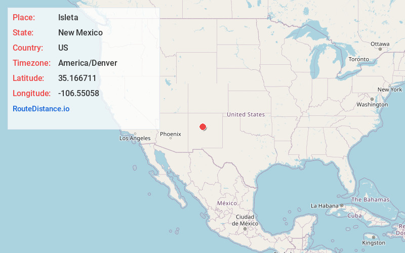 Map of Isleta