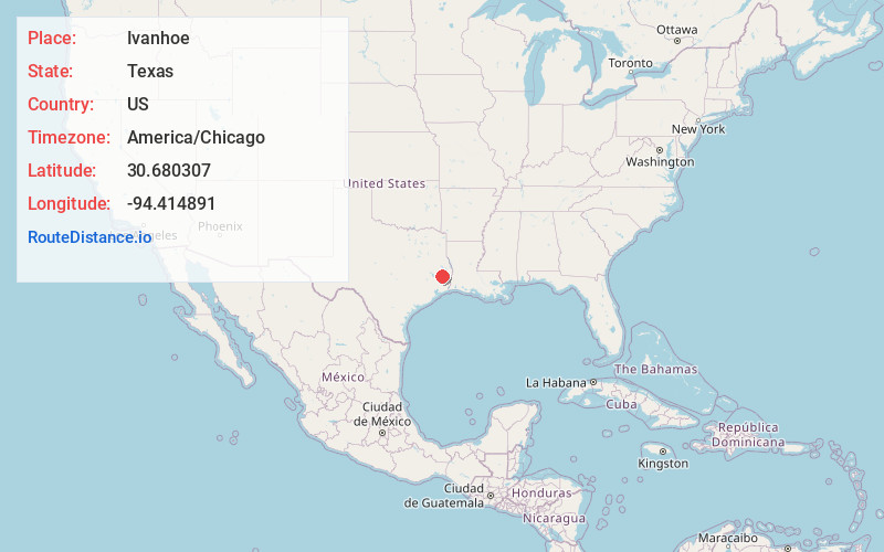 Map of Ivanhoe