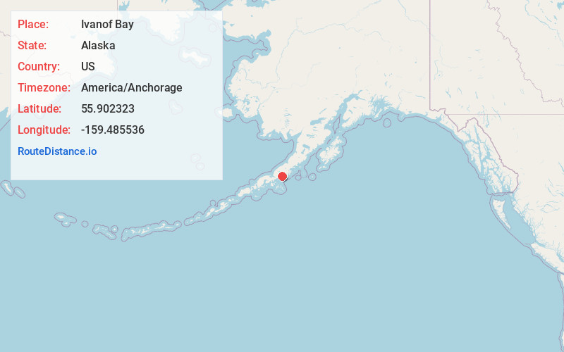 Map of Ivanof Bay