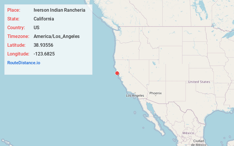 Map of Iverson Indian Rancheria