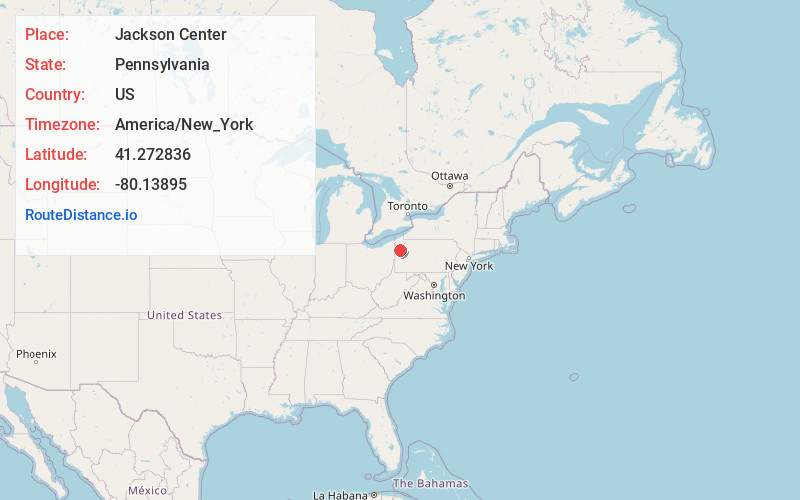 Map of Jackson Center