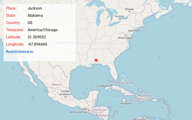 Map of Jackson
