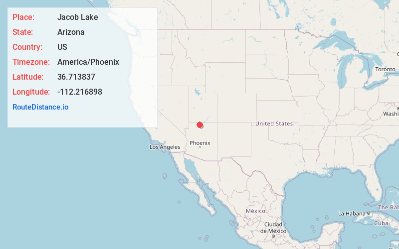 Map of Jacob Lake