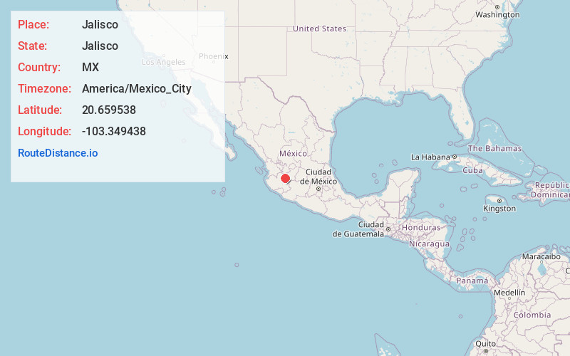 Map of Jalisco