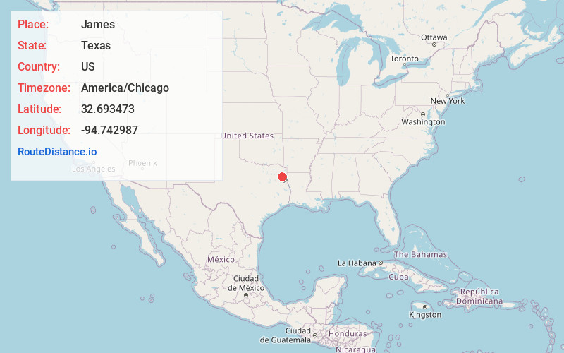 Map of James