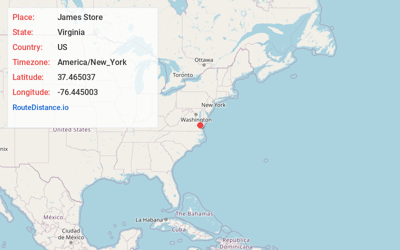 Map of James Store
