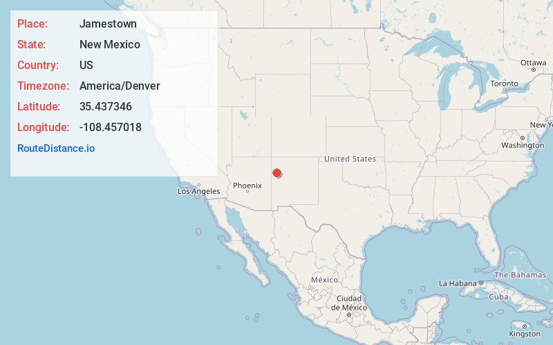 Map of Jamestown