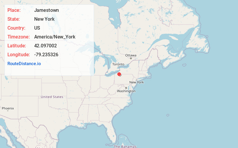 Map of Jamestown