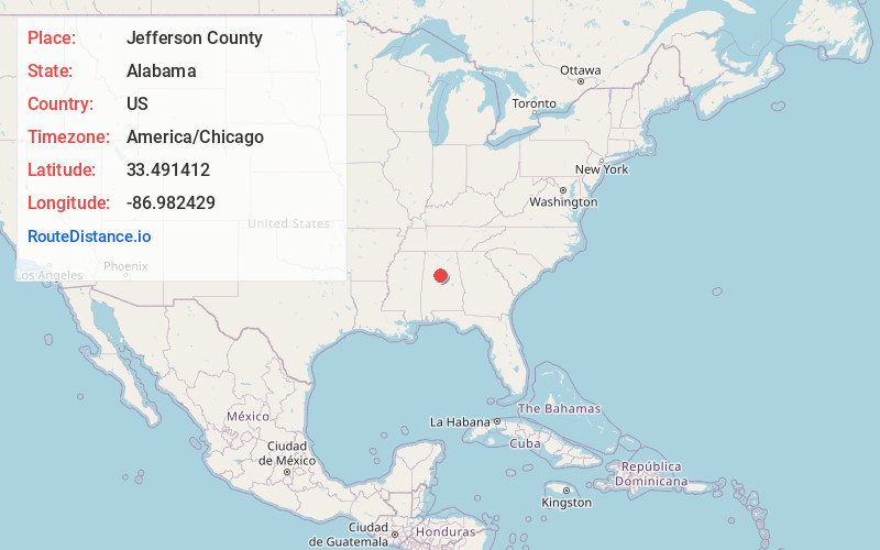 Map of Jefferson County