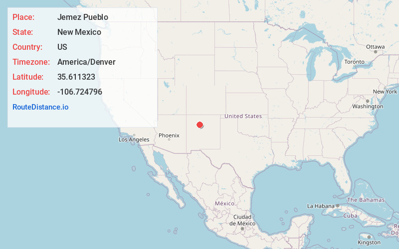 Map of Jemez Pueblo
