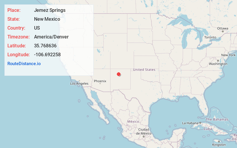 Map of Jemez Springs