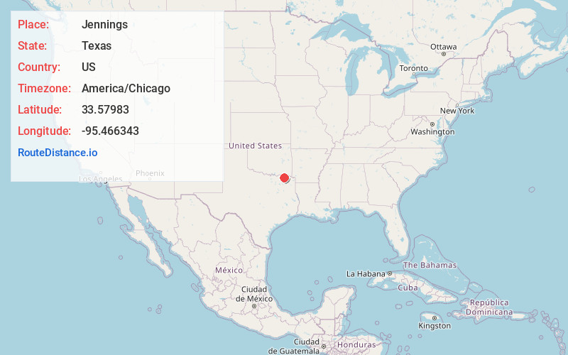 Map of Jennings