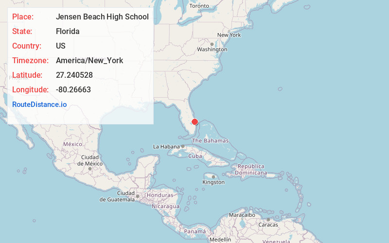 Map of Jensen Beach High School