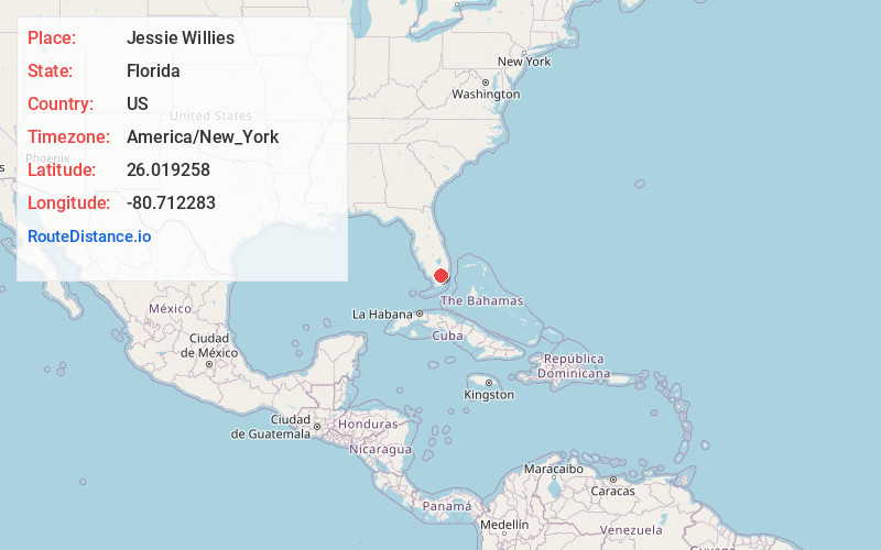 Map of Jessie Willies