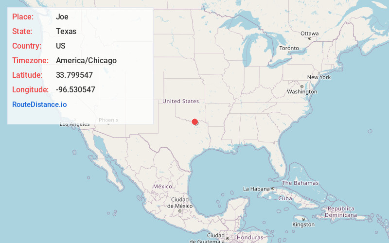 Map of Joe