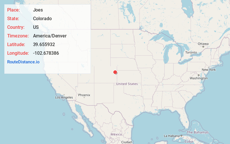 Map of Joes