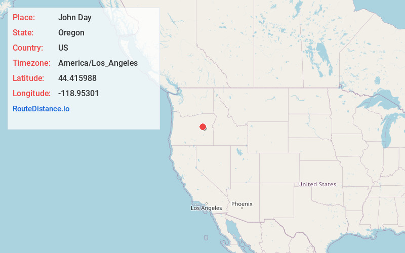 Map of John Day