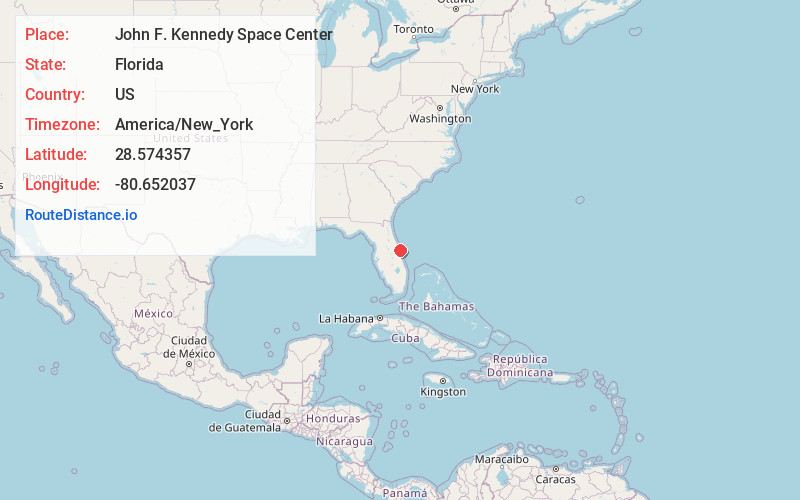 Map of John F. Kennedy Space Center