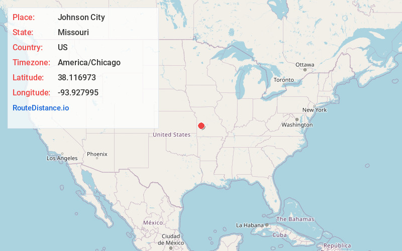 Map of Johnson City