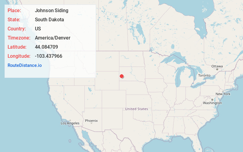 Map of Johnson Siding
