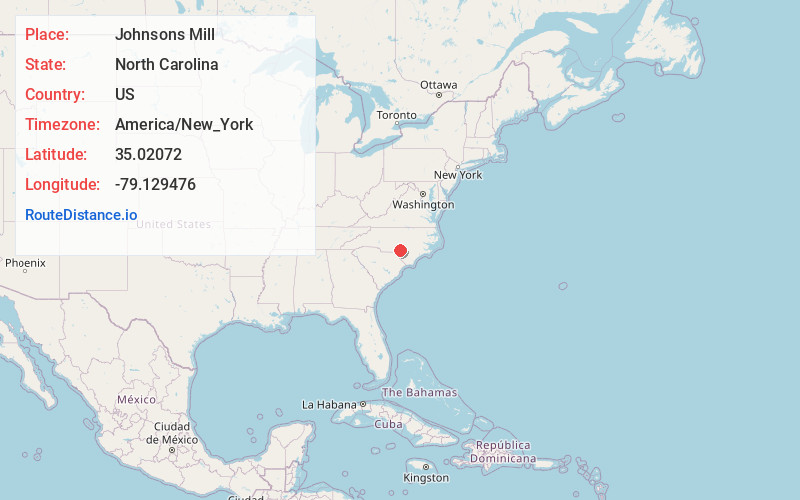 Map of Johnsons Mill