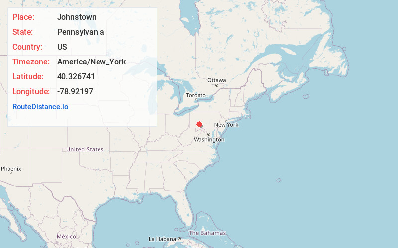 Map of Johnstown