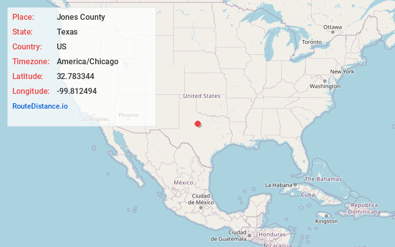 Map of Jones County