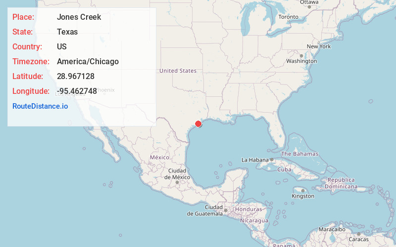 Map of Jones Creek