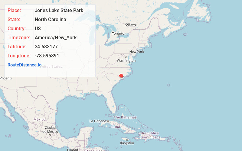 Map of Jones Lake State Park