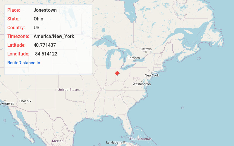 Map of Jonestown