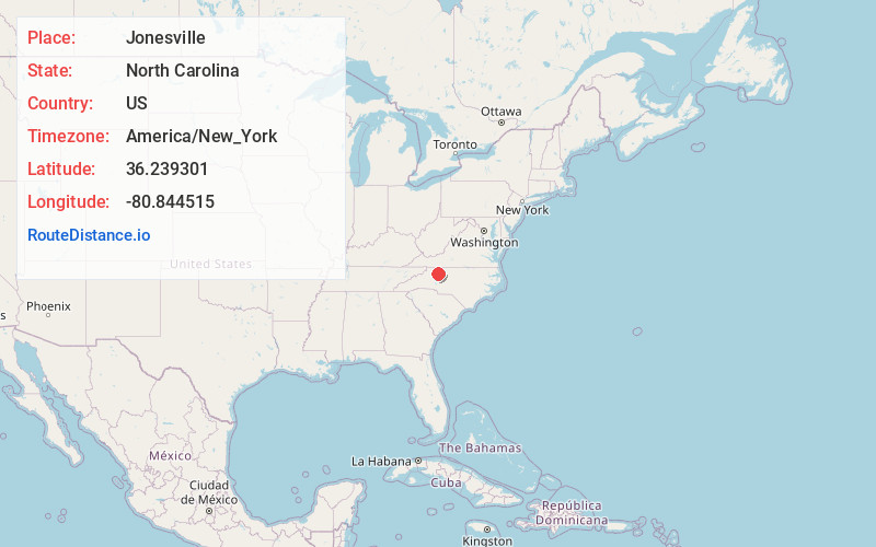 Map of Jonesville