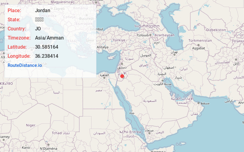 Map of Jordan