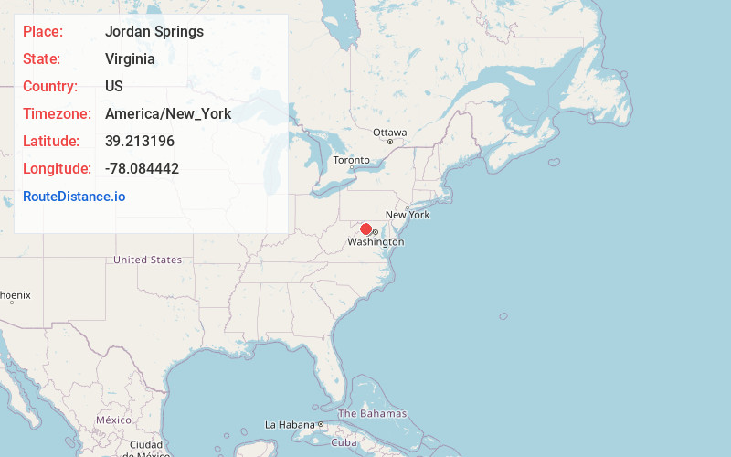Map of Jordan Springs