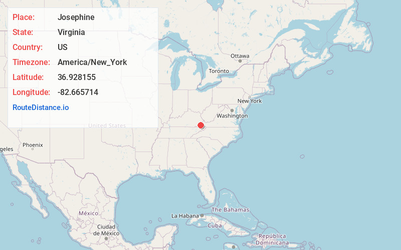 Map of Josephine