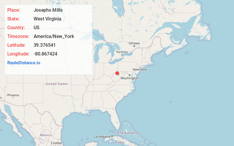 Map of Josephs Mills