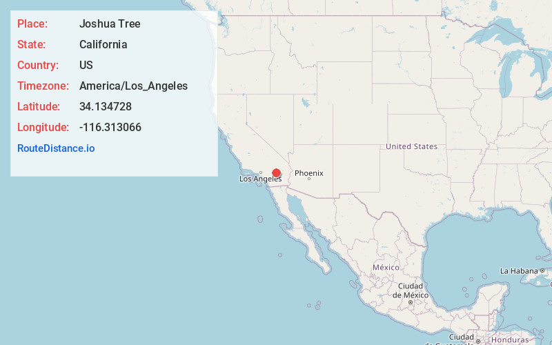 Map of Joshua Tree