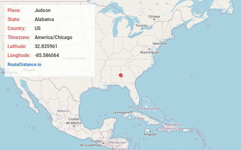 Map of Judson