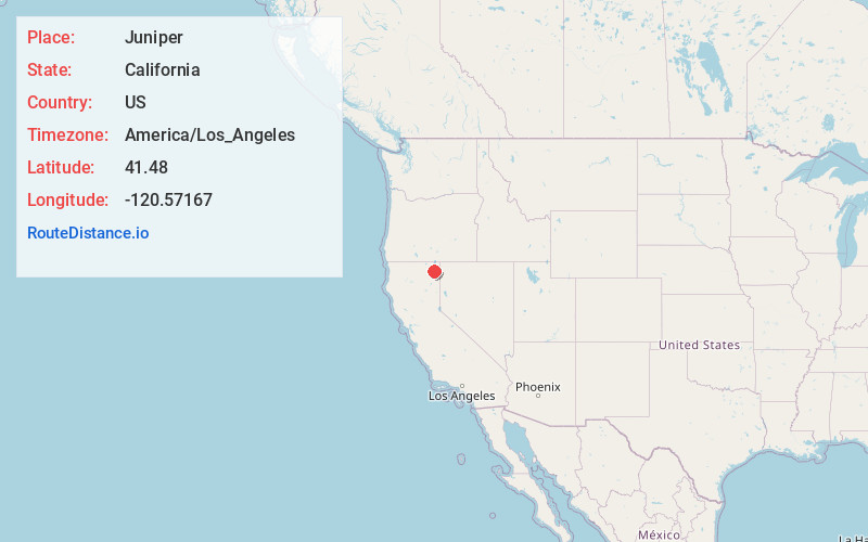 Map of Juniper