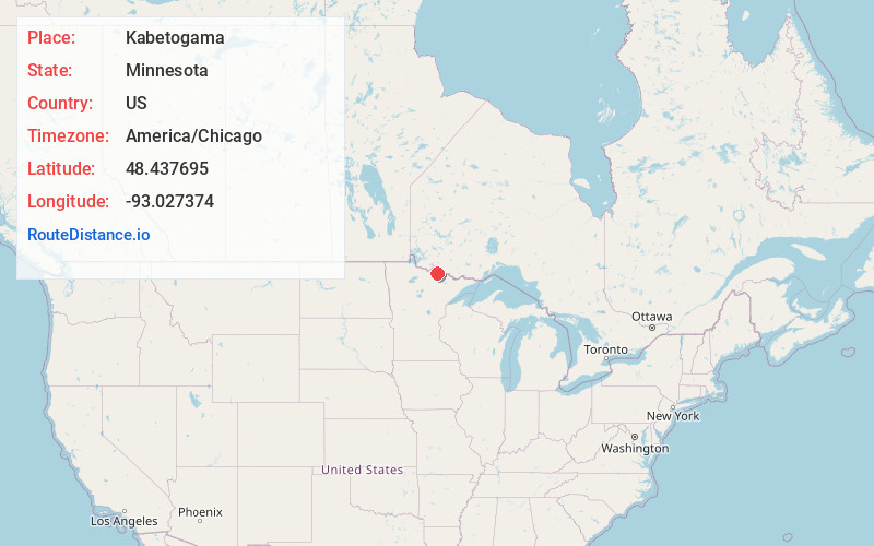 Map of Kabetogama