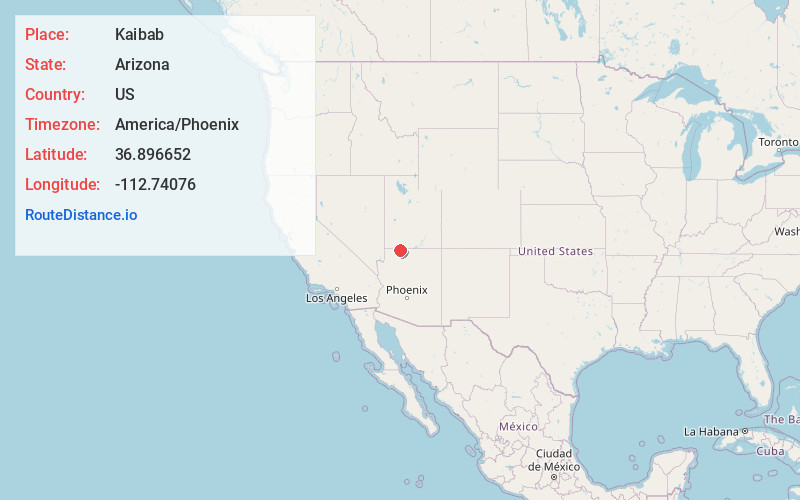Map of Kaibab