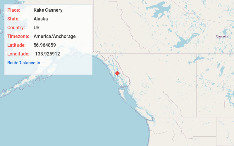 Map of Kake Cannery