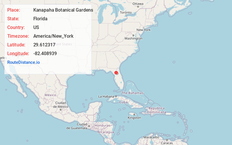 Map of Kanapaha Botanical Gardens