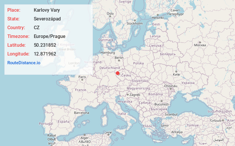 Map of Karlovy Vary
