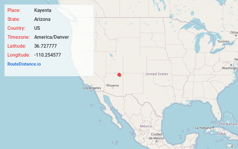 Map of Kayenta