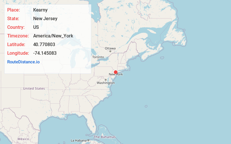 Map of Kearny