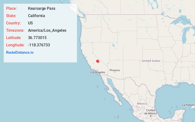 Map of Kearsarge Pass